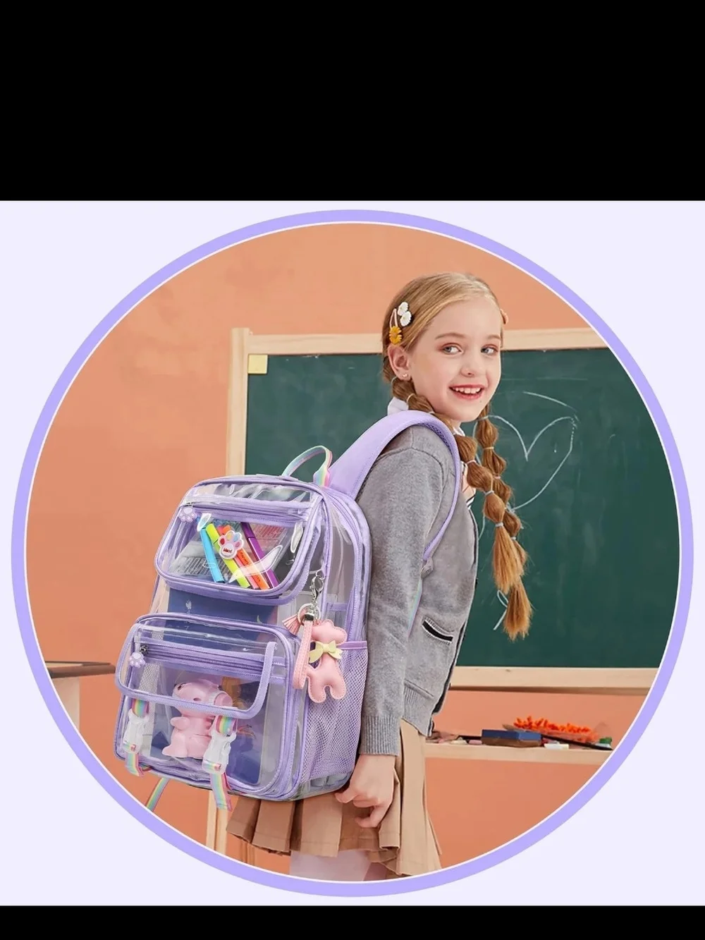 N/A transparent backpack